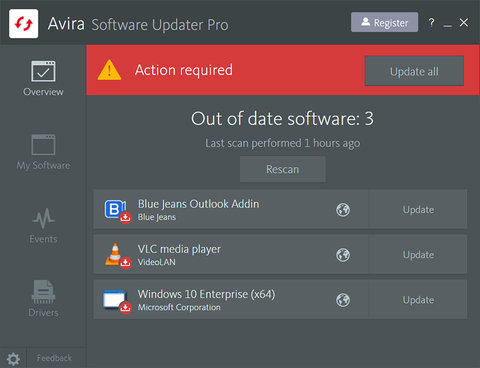 Avira Software Updater Pro Screenshot